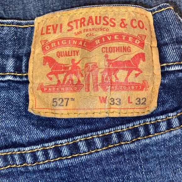Levi’s Vintage 527 Vintage Med Wash Denim Jeans 33 x 32 (32 x 31-1/2”) DNM BLU - Picture 7 of 8